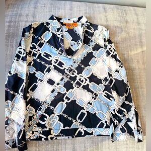 Tory Burch size 2 nautical tunic in lightweight cotton material.